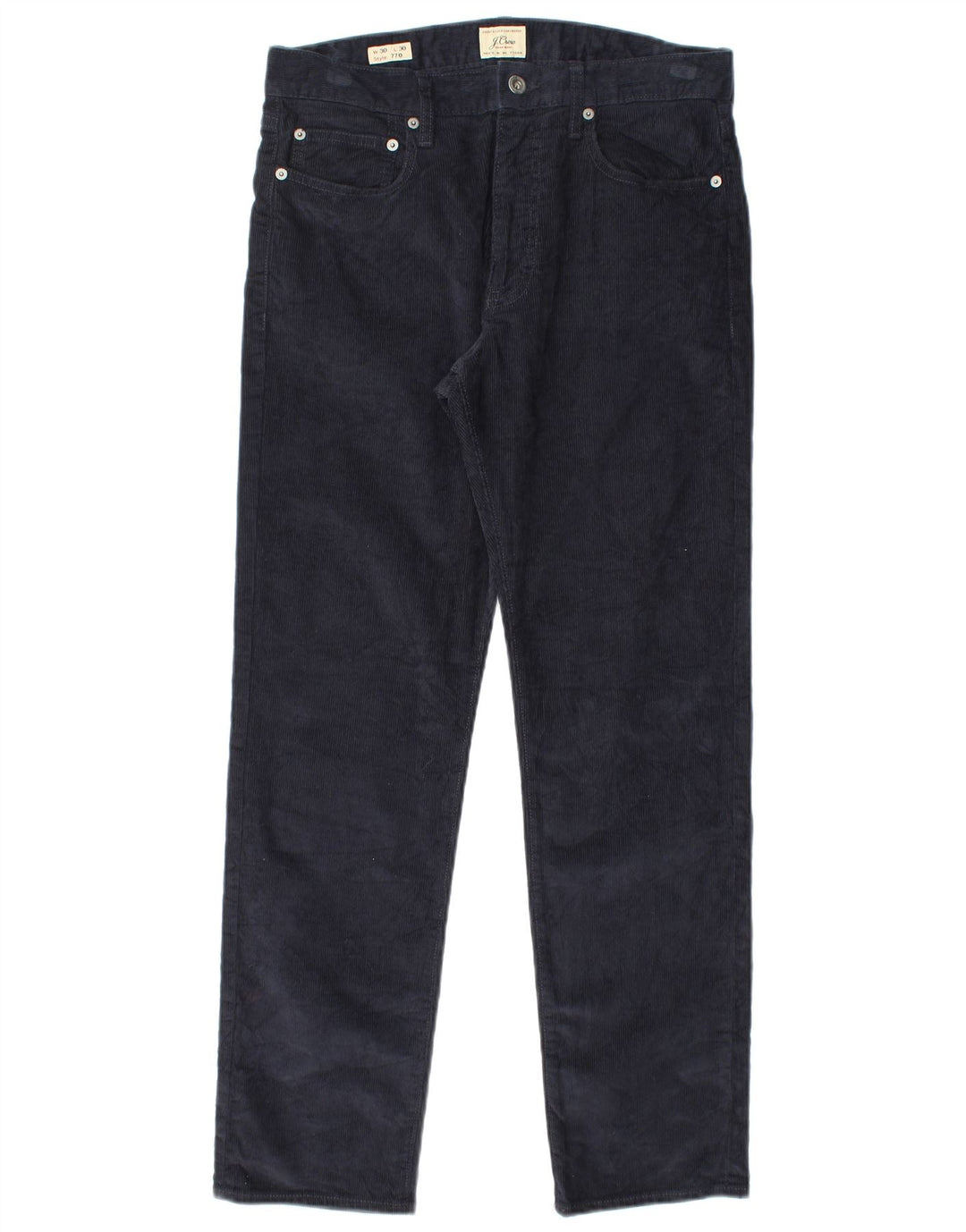 Pantaloni drepti din velur 770 pentru bărbați J. CREW L30 L30 bumbac bleumarin