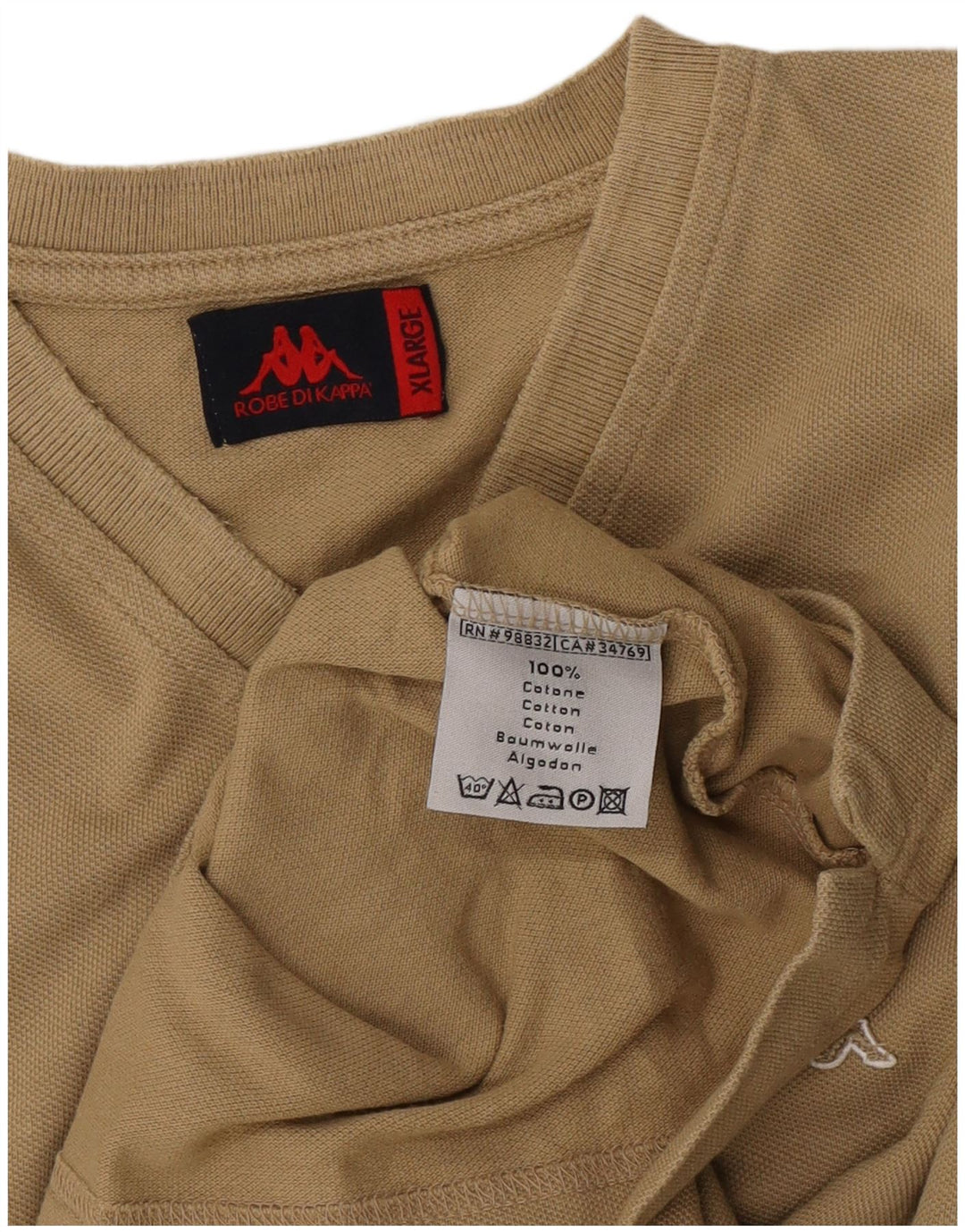 Tricou Bărbați Kappa Top XL Bej Bumbac