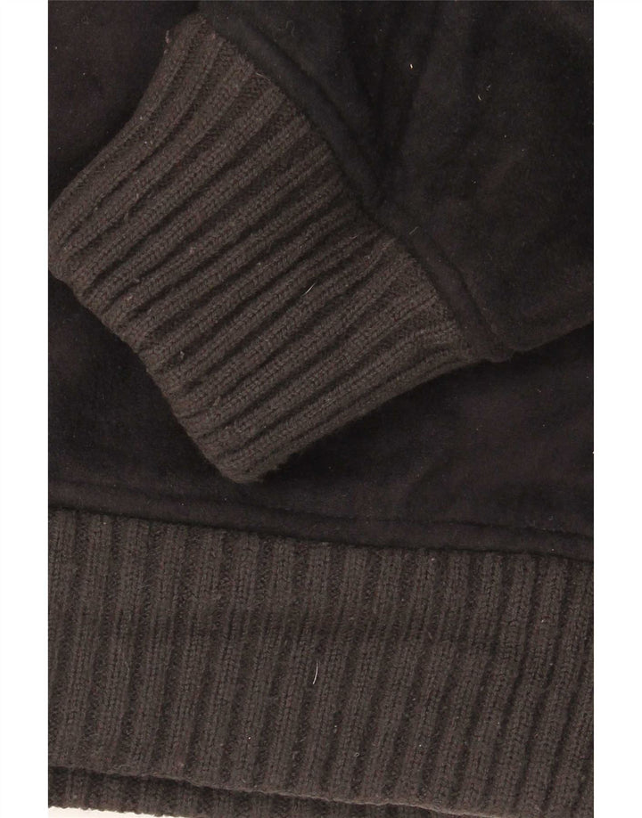 Jachetă pentru bărbați Marks & Spencer Sherpa Fleece UK 40 Poliester negru mare