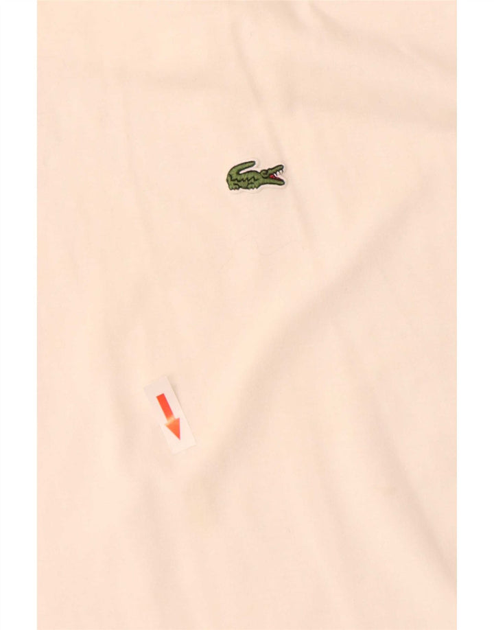 Tricou Lacoste pentru bărbați, cu croiala normală, top mărime 9 4XL, bumbac alb
