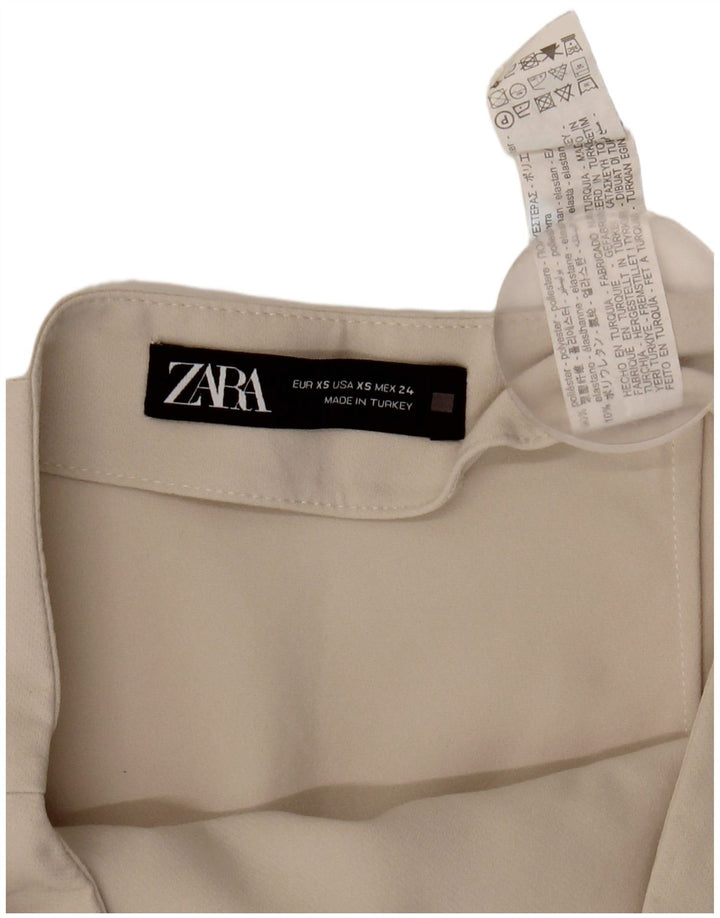Fusta pentru femeie Zara UK 4 XS poliester bej