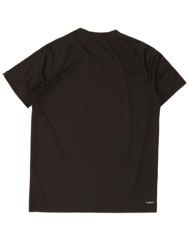 Tricou Adidas Climalite pentru bărbați Top mare din poliester negru