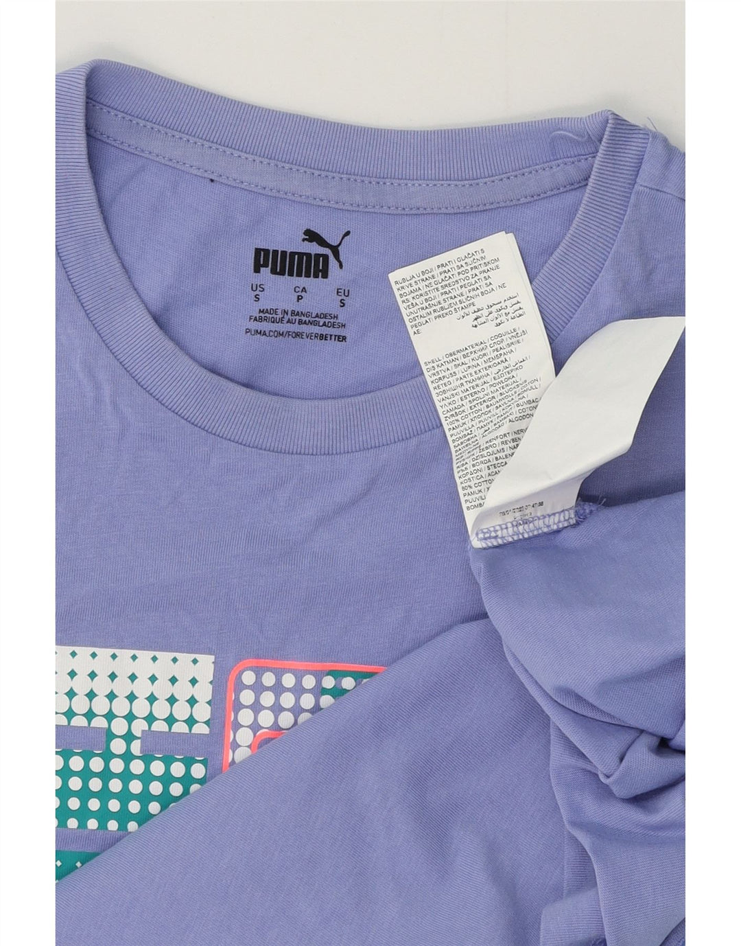Tricou grafic Puma pentru bărbați Top mic din bumbac violet