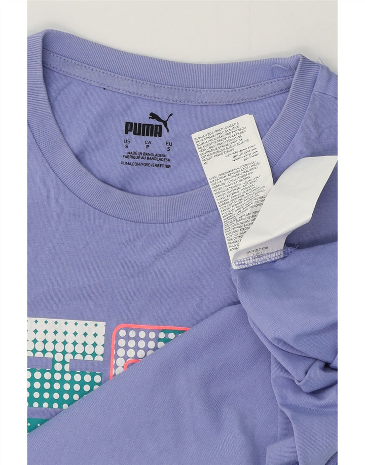 Tricou grafic Puma pentru bărbați Top mic din bumbac violet