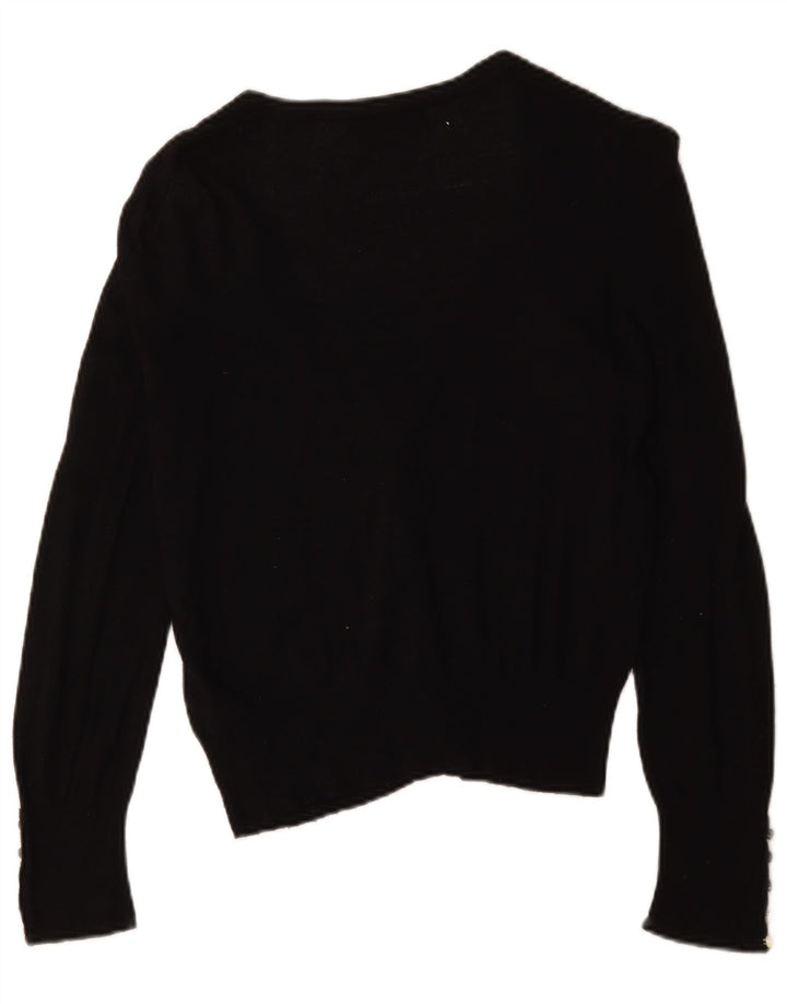 Pulover cardigan pentru femei Marks & Spencer UK 12 Medium Black Viscose