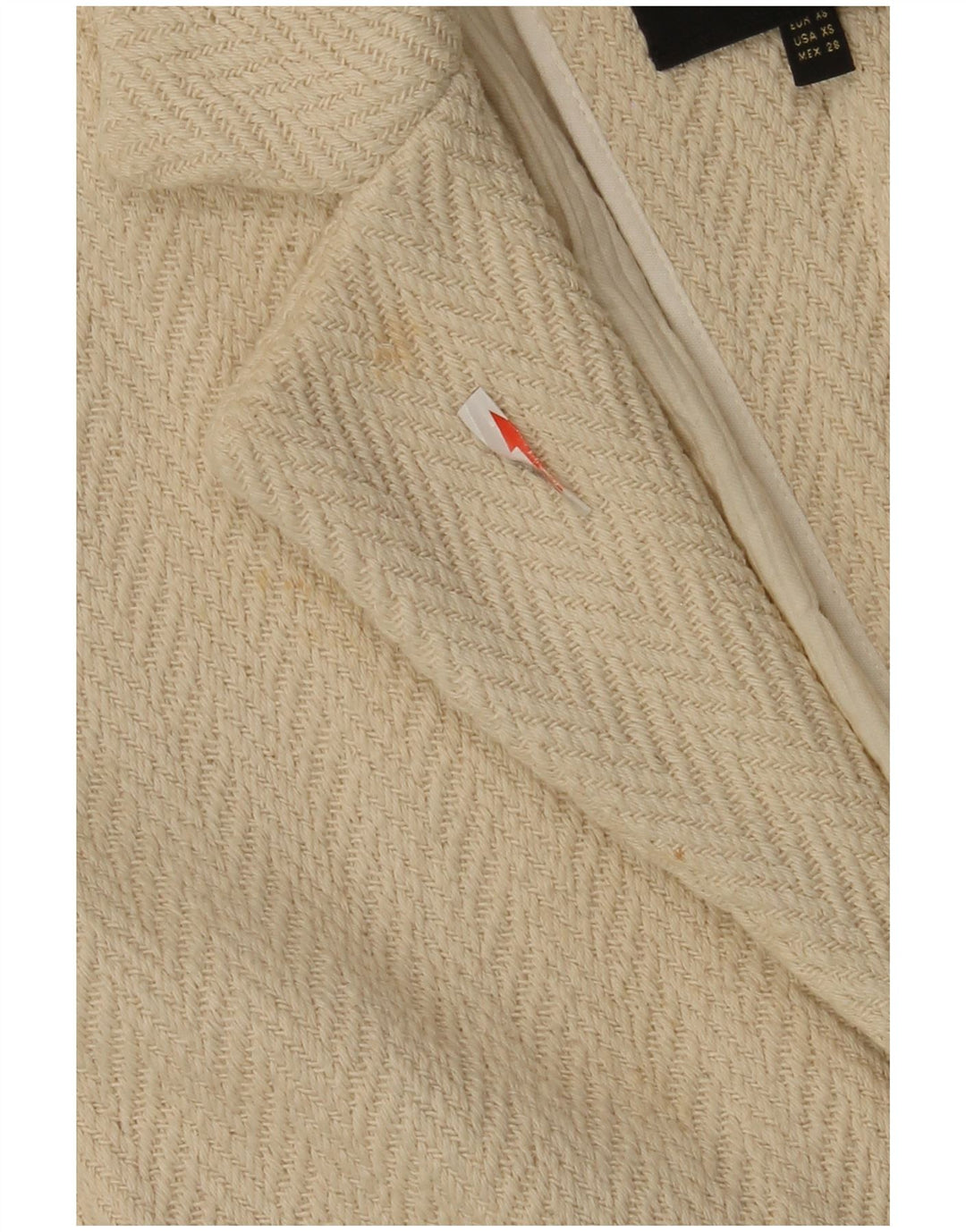 Massimo Dutti pardesiu deschis pentru femei cu mâneci 3/4 UK 6 XS alb negru
