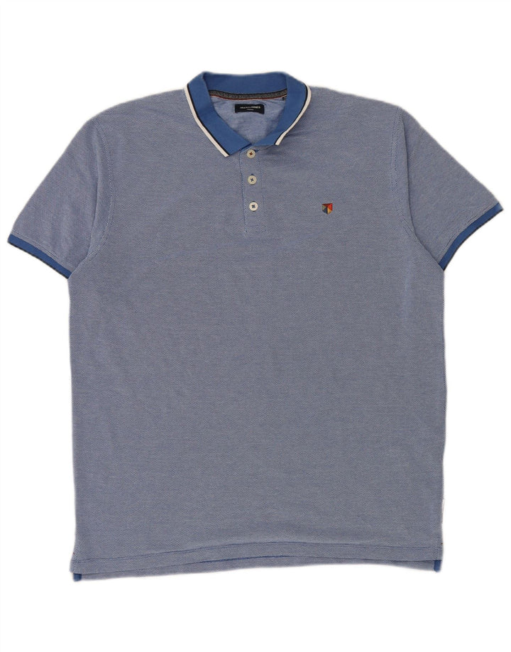 Tricou polo Jack & Jones pentru bărbați, XL, bumbac, albastru