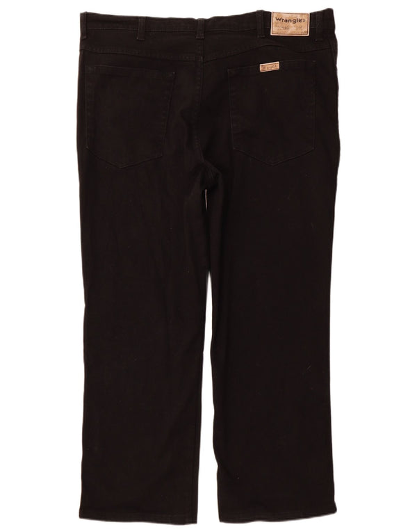 Blugi cropped Wrangler pentru bărbați, cu ajustare normală, W40 L26, bumbac negru