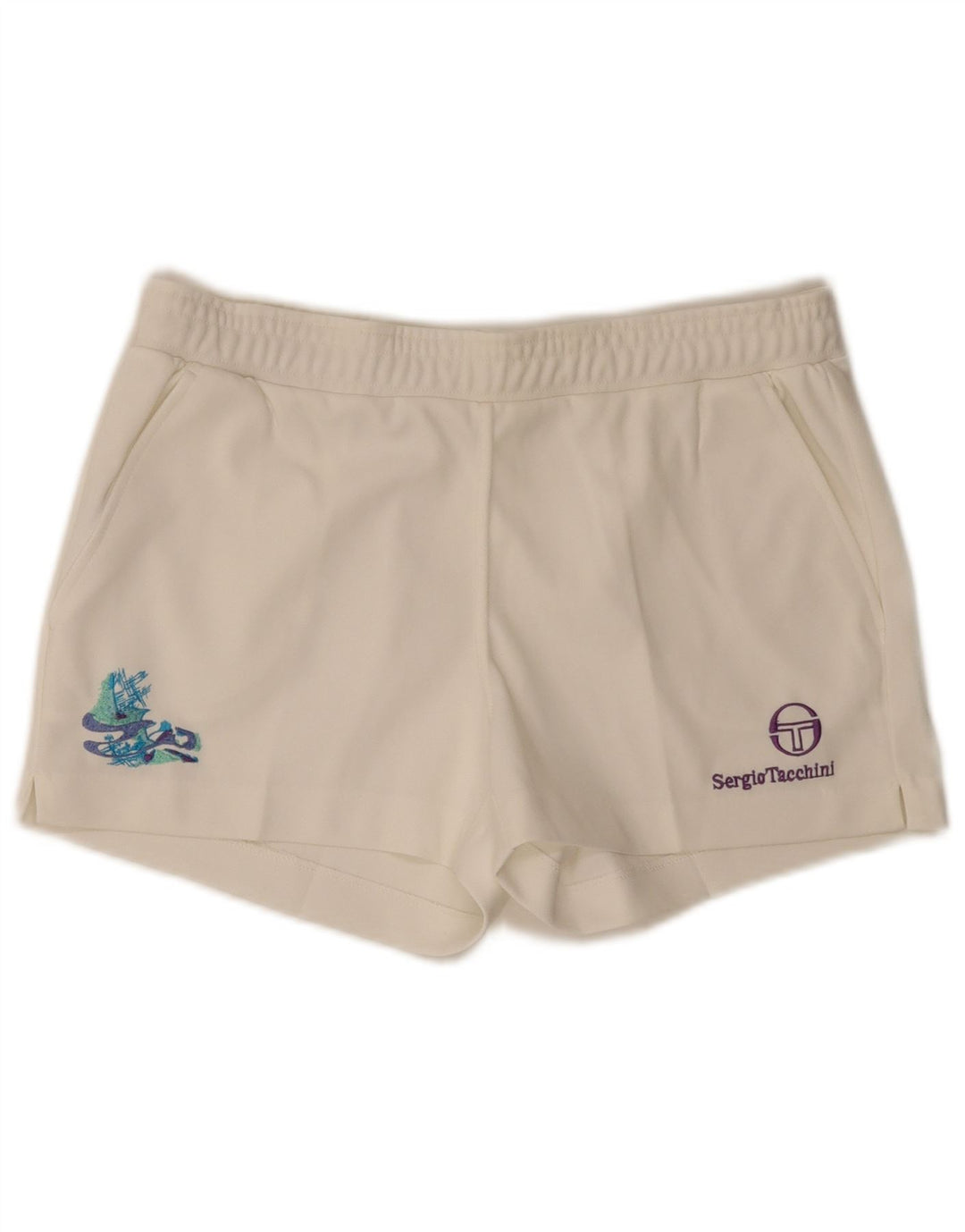 Sergio Tacchini Pantaloni scurti sport pentru femei IT 50 XL poliester alb