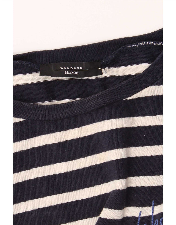 Top de weekend pentru femei Max Mara cu mâneci 3/4 UK 14 Medium Bleumarin Nautic