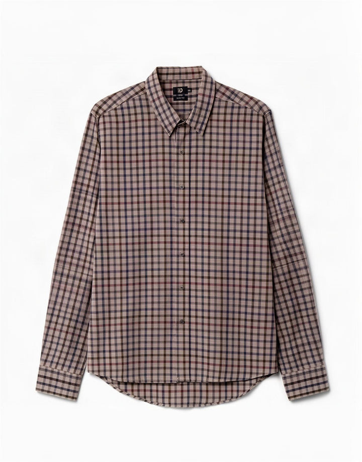 Cămașă pentru bărbați Dack's Slim Fit 2XL, bumbac cu carouri gri