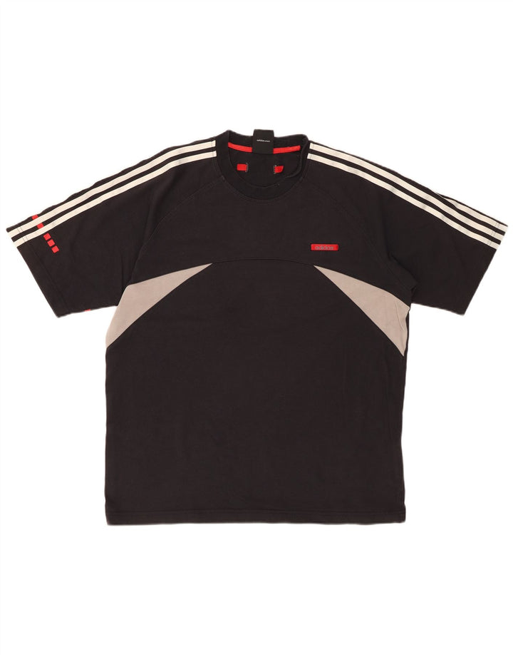 Tricou pentru bărbați ADIDAS Top mare, negru, color block, bumbac