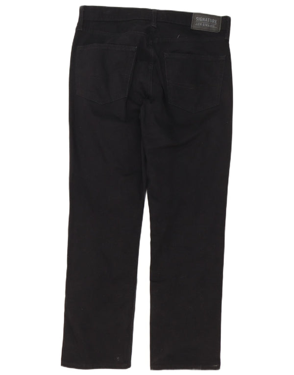 Pantaloni casual drepti pentru bărbați Levi's Signature W32 L30 bumbac negru