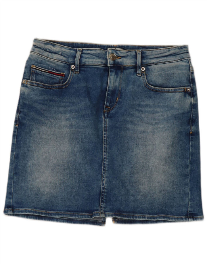 Tommy Hilfiger Womens Mini Denim Skirt W29 Medium Blue Cotton