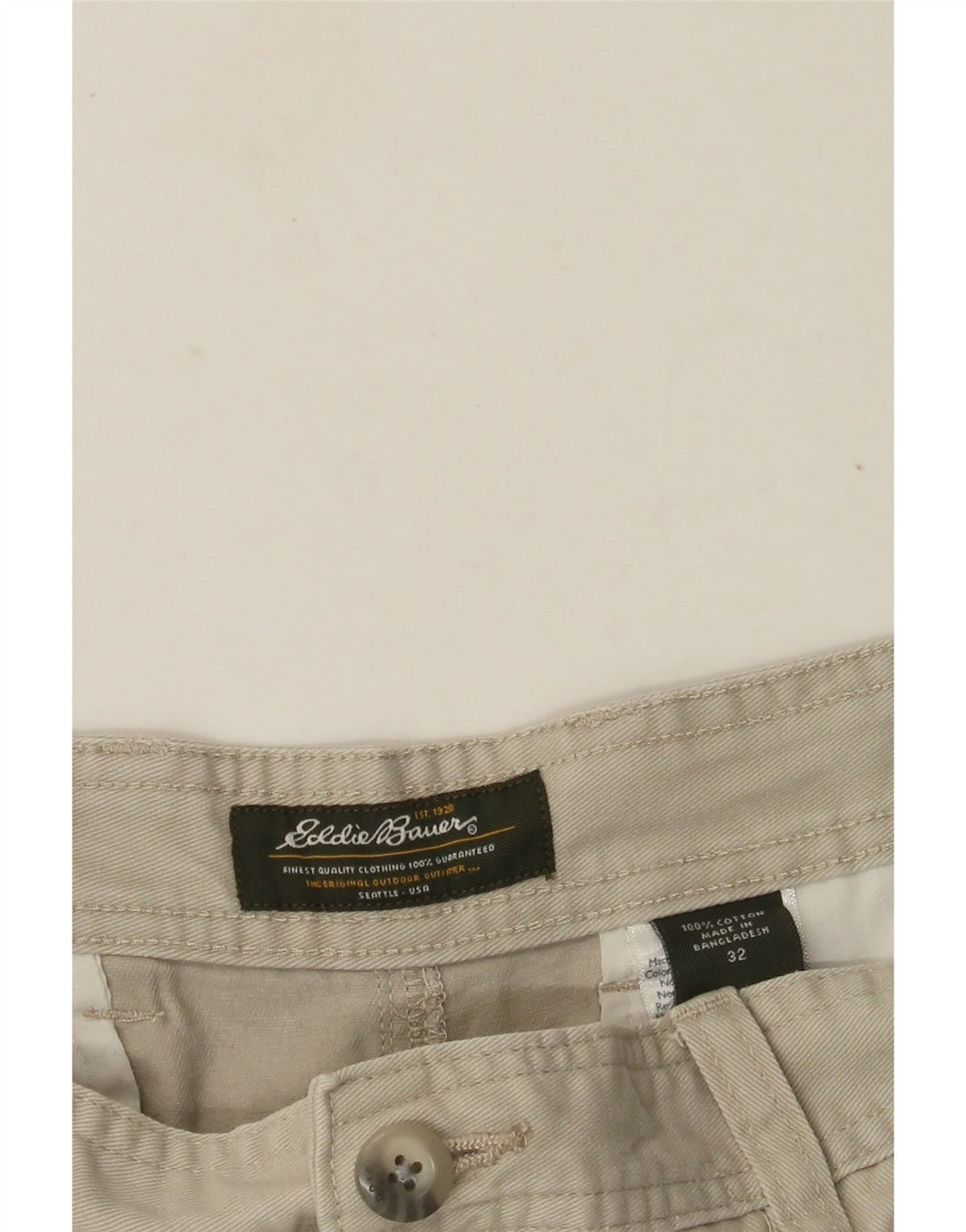 Pantaloni scurți chino pentru bărbați Eddie Bauer W32 bumbac gri mediu