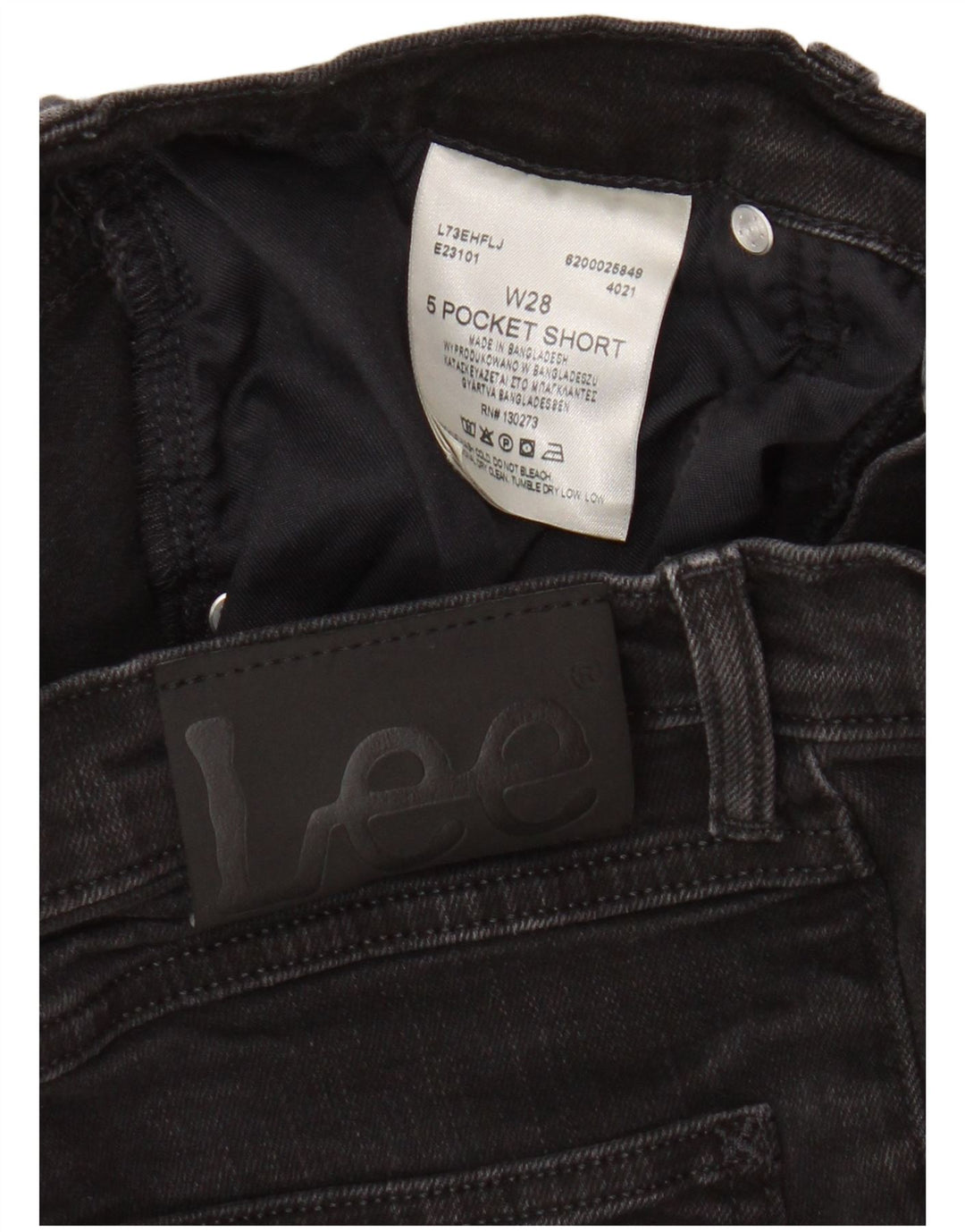 Pantaloni scurți din denim pentru bărbați Lee W28, bumbac negru mic