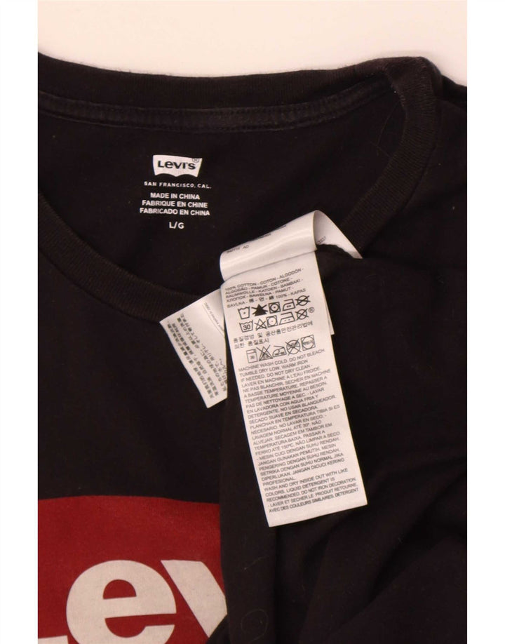 Tricou grafic pentru bărbați Levi's Top mare din bumbac negru