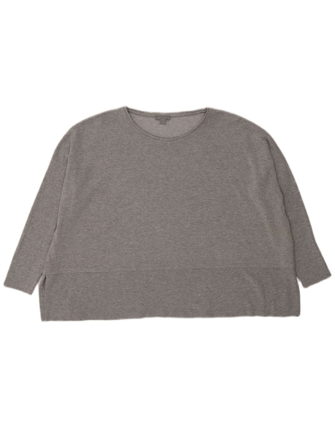 Cos Top supradimensionat pentru femei cu mânecă lungă UK 14 Medium Gri Peteed Viscose