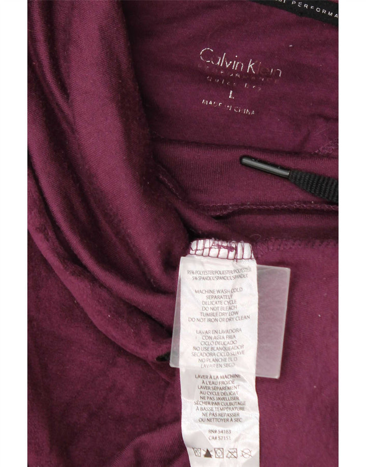 Pulover Calvin Klein din velur pentru femei UK 16 Poliester maro mare