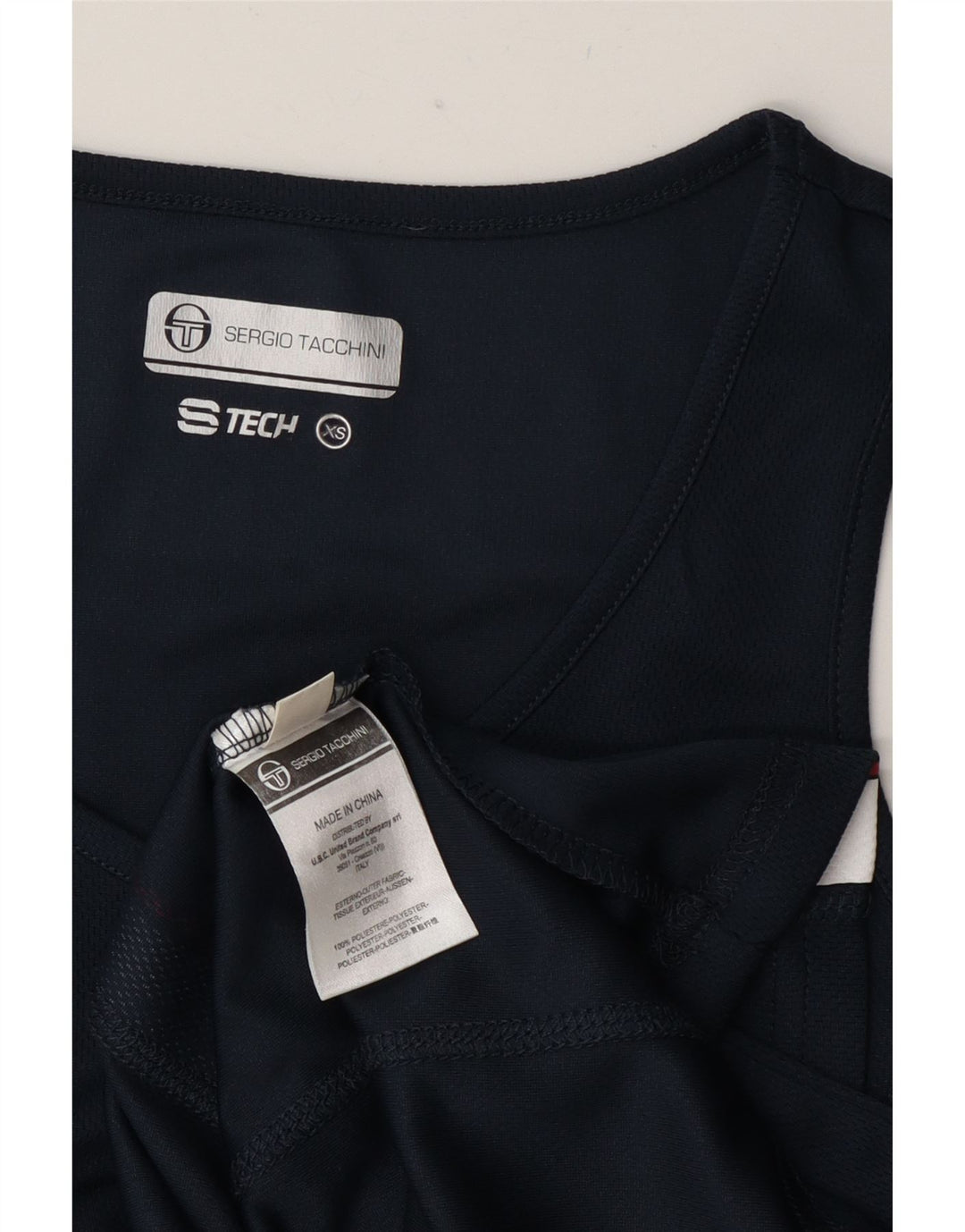 Sergio Tacchini Femei Vest Vest Top UK 6 XS Bleumarin Poliester Colorblock