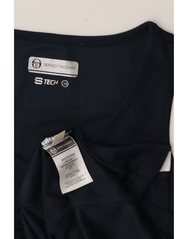 Sergio Tacchini Femei Vest Vest Top UK 6 XS Bleumarin Poliester Colorblock