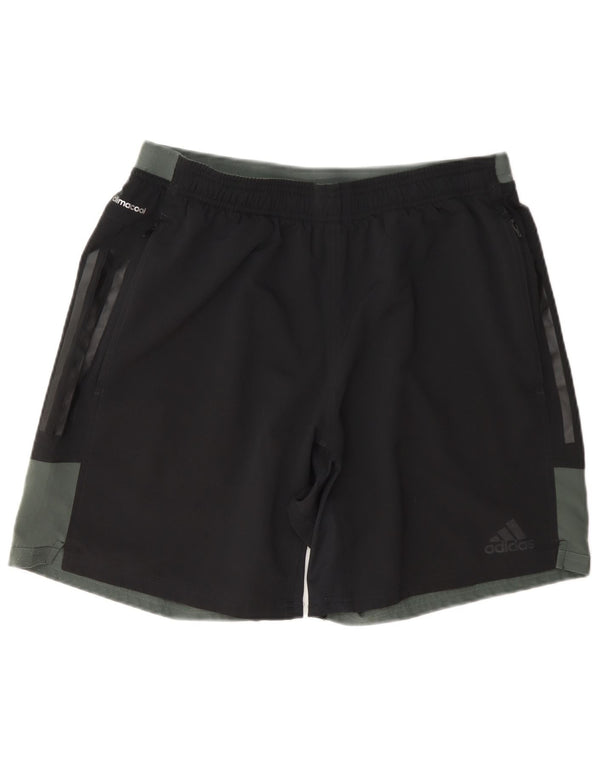 Pantaloni scurți sport pentru bărbați Adidas Climacool, mari, negru, poliester color bloc