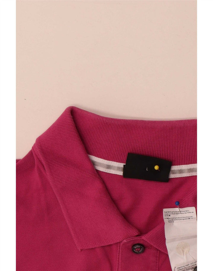 Tricou polo pentru bărbați Hugo Boss, bumbac roz mare