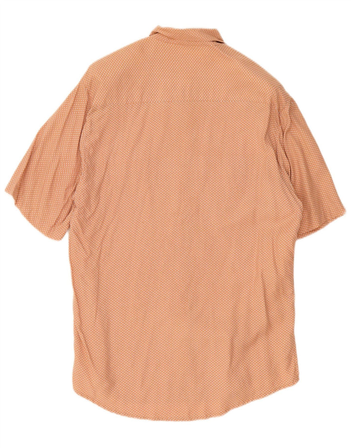 Cămașă vintage cu mânecă scurtă pentru femei IT 44 Medium Orange Spotted