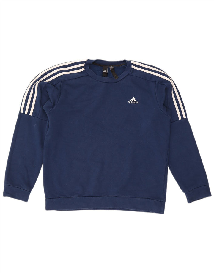 Hanorac pentru bărbați Adidas Jumper mic, bleumarin, bumbac
