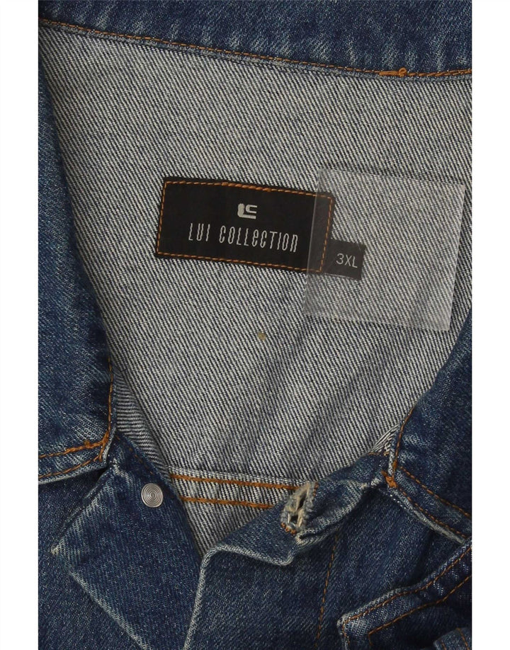 Gilet Vintage pentru bărbați din denim UK 46 3XL Albastru