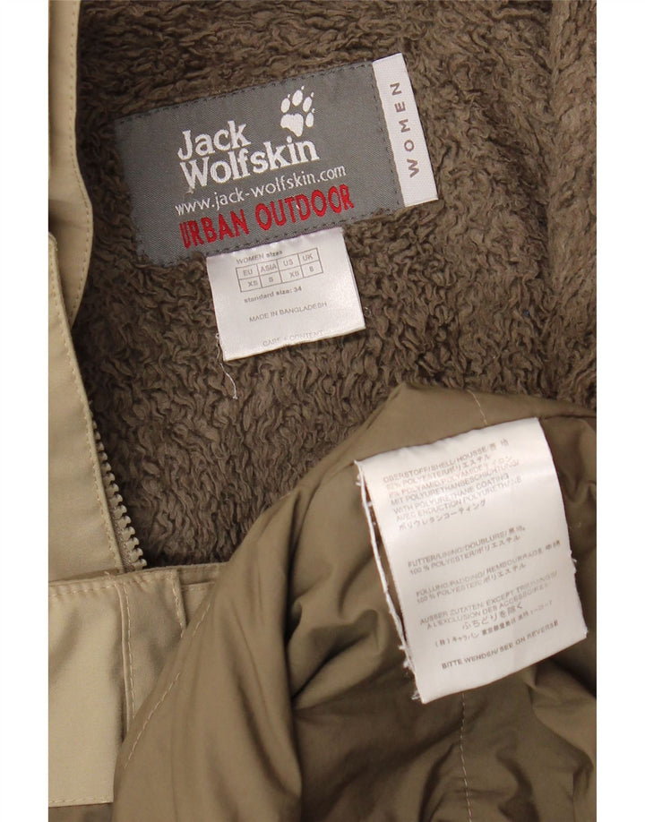 Jack Wolfskin Jachetă Parka cu glugă pentru femei UK 8 Small Kaki Poliester