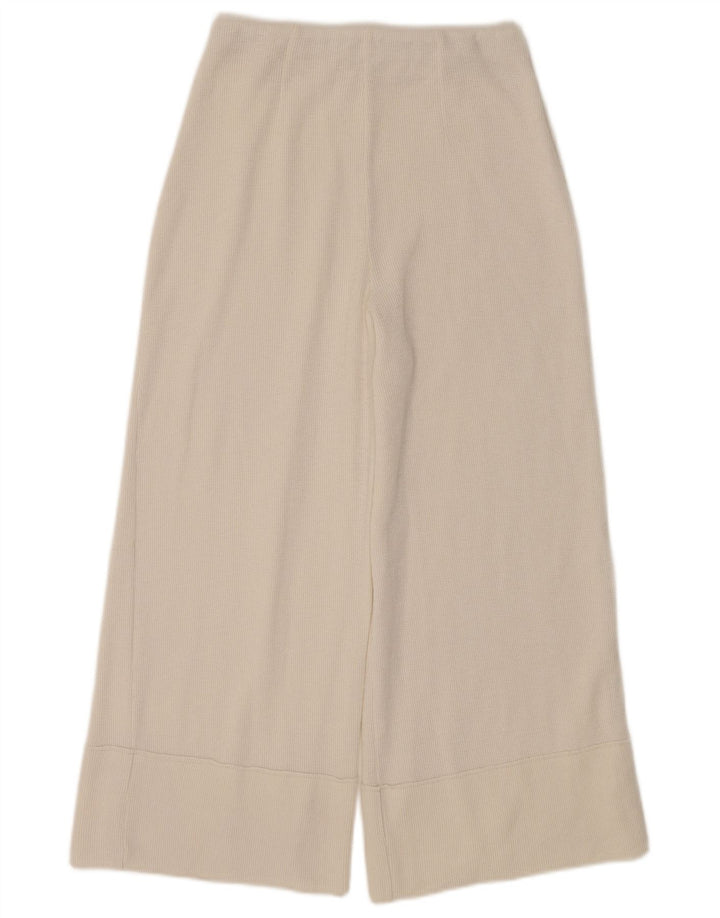Pantaloni de trening Capri pentru femei Zara UK 10 Small White