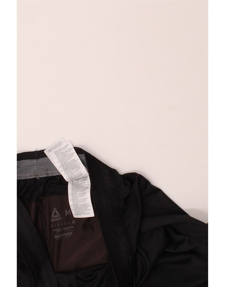 REEBOK Mens Sport Shorts Medium Black Polyester Vintage Reebok and Second-Hand Reebok from Messina Hembry 
