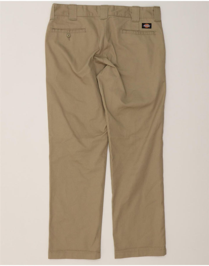 DICKIES Pantaloni chino slim drepti pentru bărbați L34 L32 poliester bej