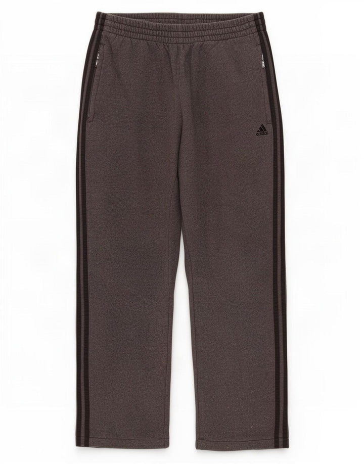 Pantaloni de trening Adidas Crop pentru bărbați, bumbac gri mediu