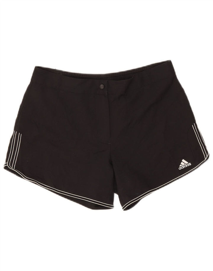 Pantaloni scurți Adidas pentru femei UK 12 Medium W30 Poliester negru