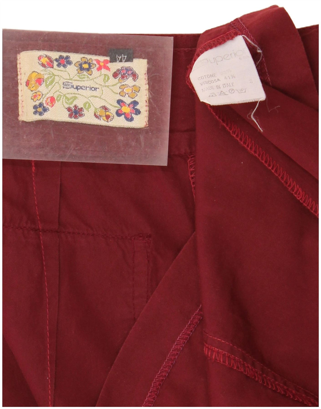 Fusta creion pentru femei SUPERIOR IT 44 Medium W27 Bumbac Burgundy