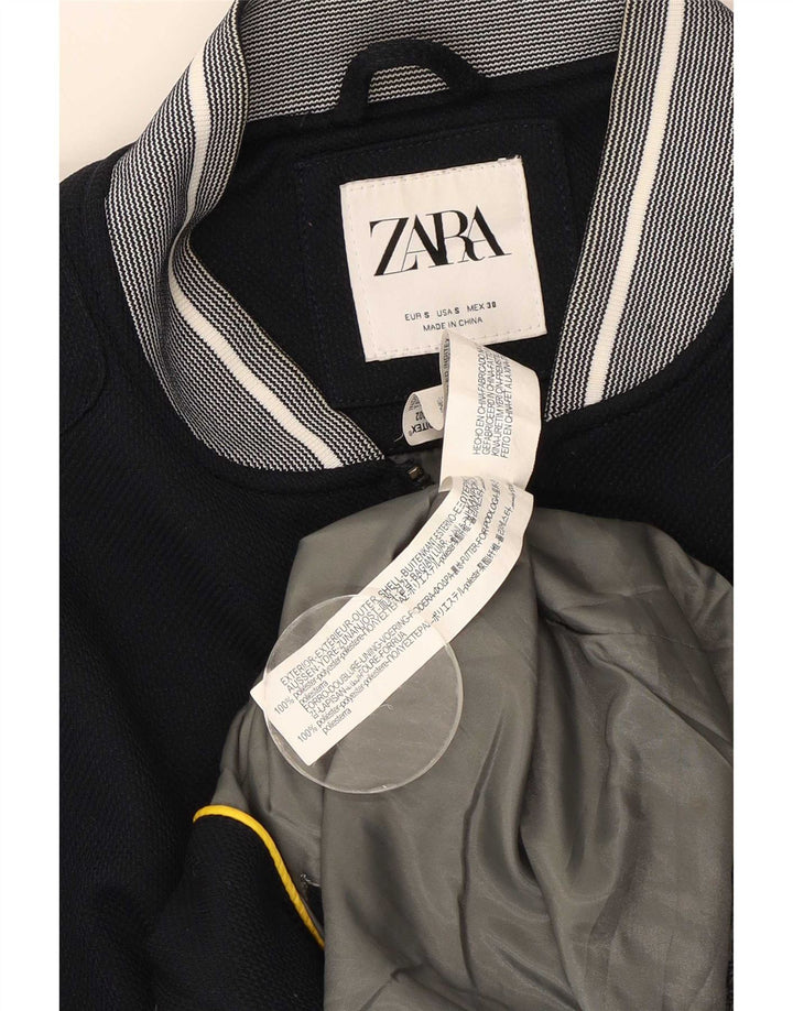 Jachetă Bomber pentru bărbați Zara UK 36 Poliester bleumarin mic