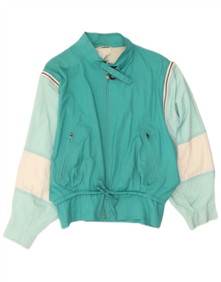 Bomber Vintage pentru femei UK 12 Turcoaz mediu Poliester color