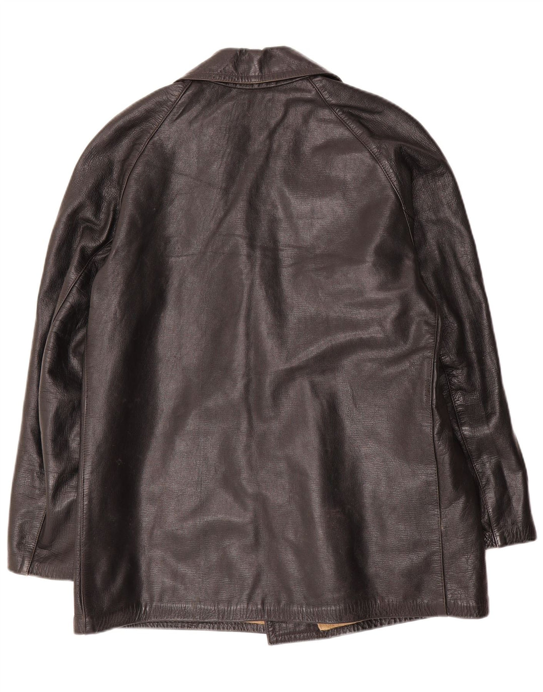 Jachetă din piele vintage pentru bărbați cu două piepți UK 38 Medium Black