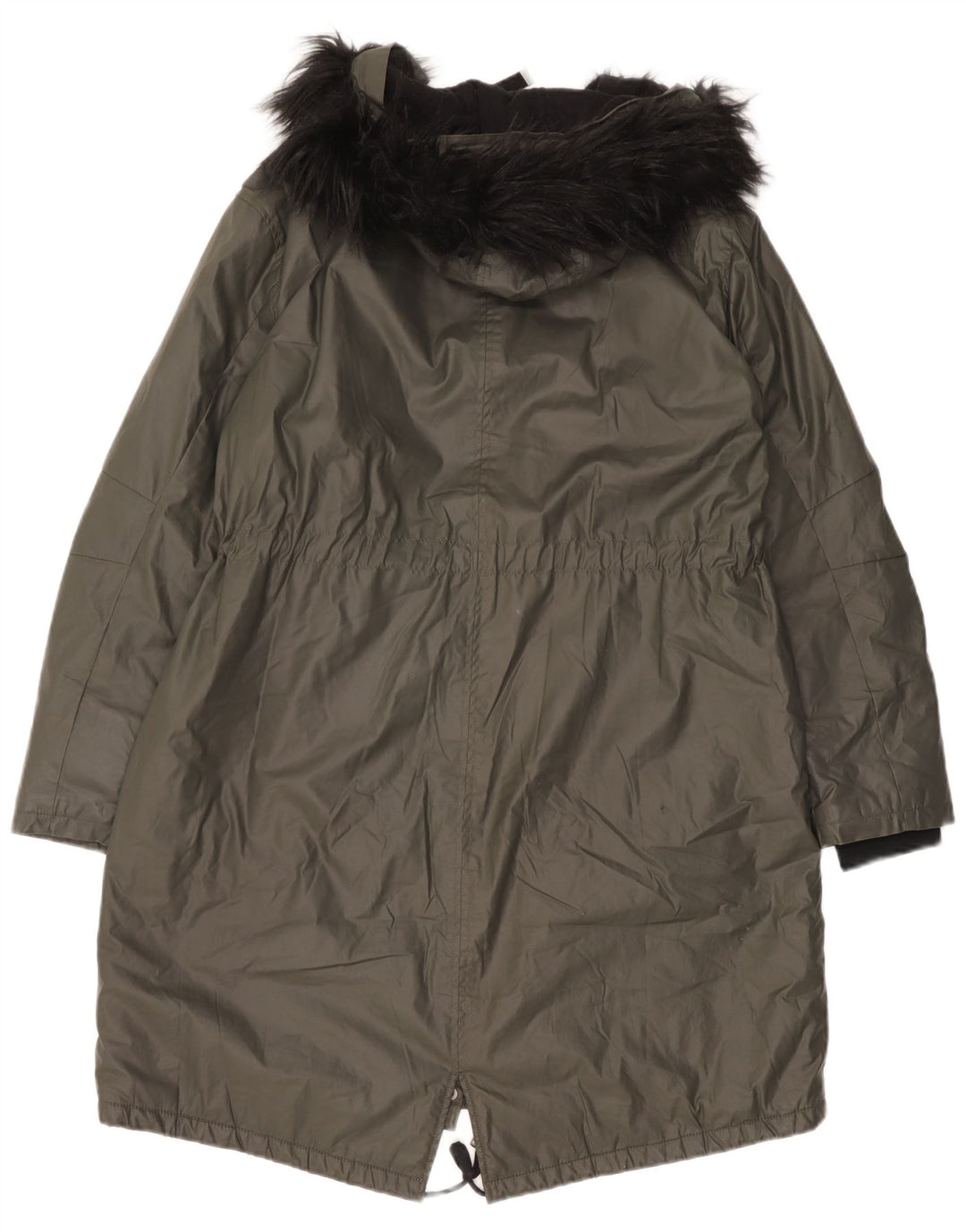 Marks & Spencer jachetă parka cu glugă pentru femei UK 14 mare bumbac verde