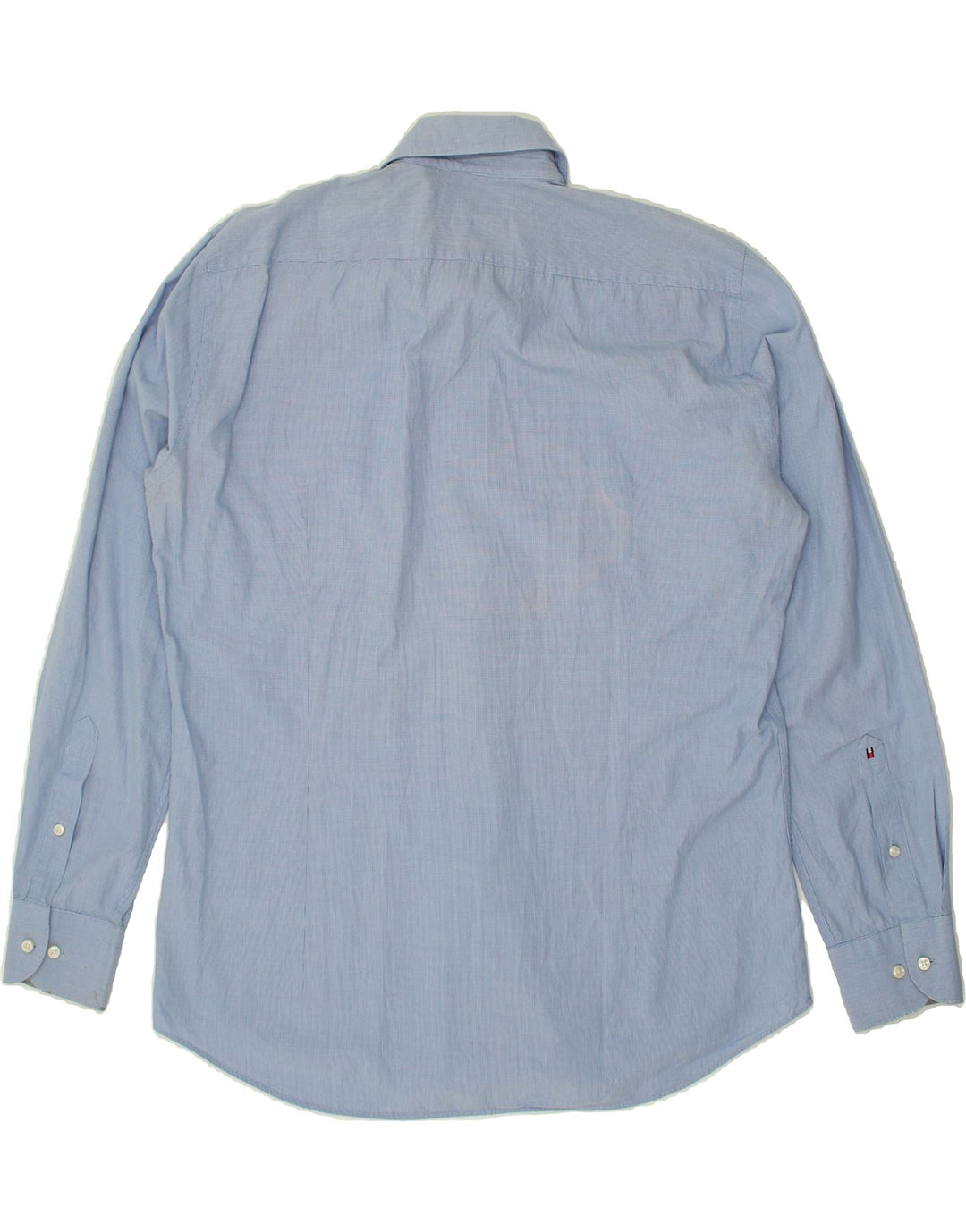 TOMMY HILFIGER Mens Fitted Shirt Size 41 16 Large Blue Check Cotton Vintage Tommy Hilfiger and Second-Hand Tommy Hilfiger from Messina Hembry 