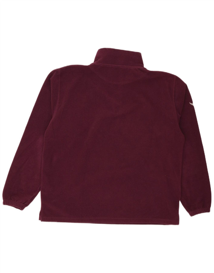 Pulover pentru bărbați Trigema, cu fermoar, decolteu, fleece, mare, din poliester burgundă