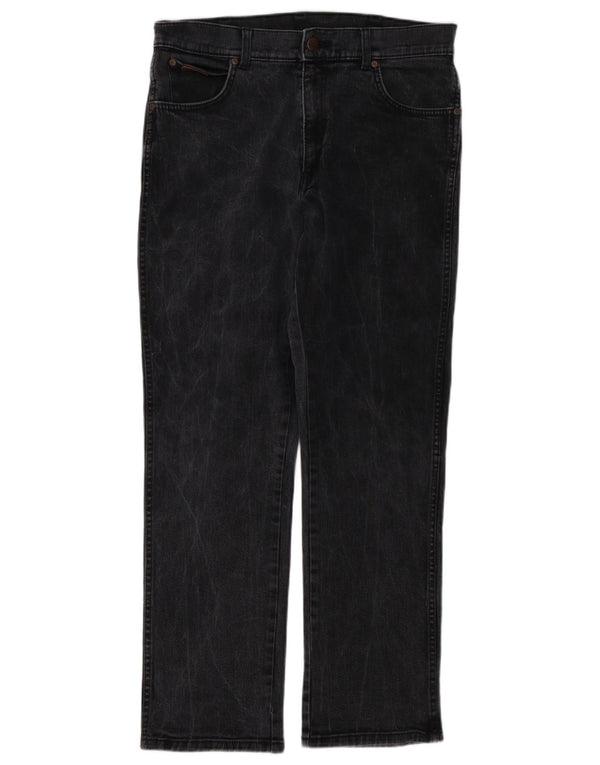 Blugi drepte stretch pentru bărbați Wrangler Texas W34 L32 bumbac gri