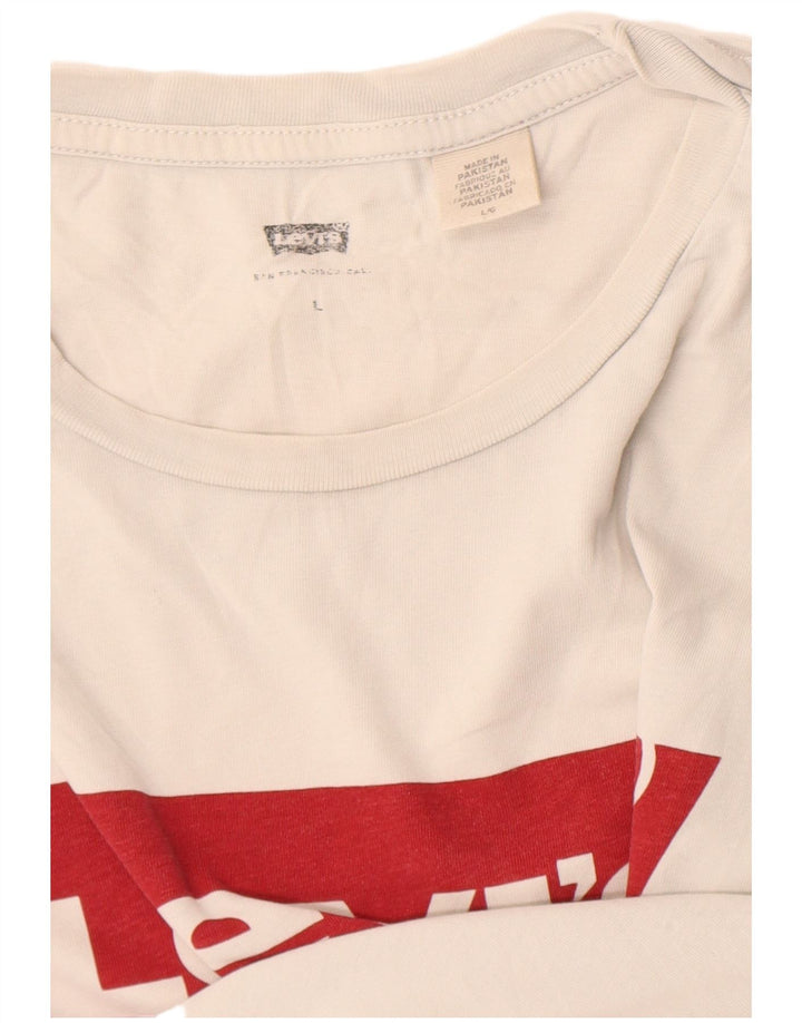 Tricou grafic pentru bărbați Levi's Top Large White