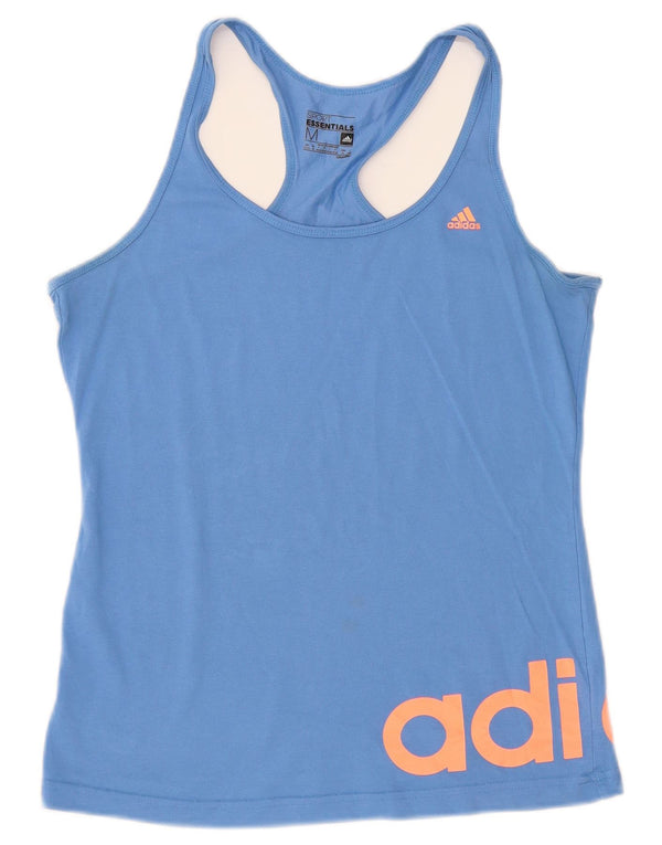 Adidas Climalite Graphic Vest Top pentru femei UK 12/14 Medium Blue