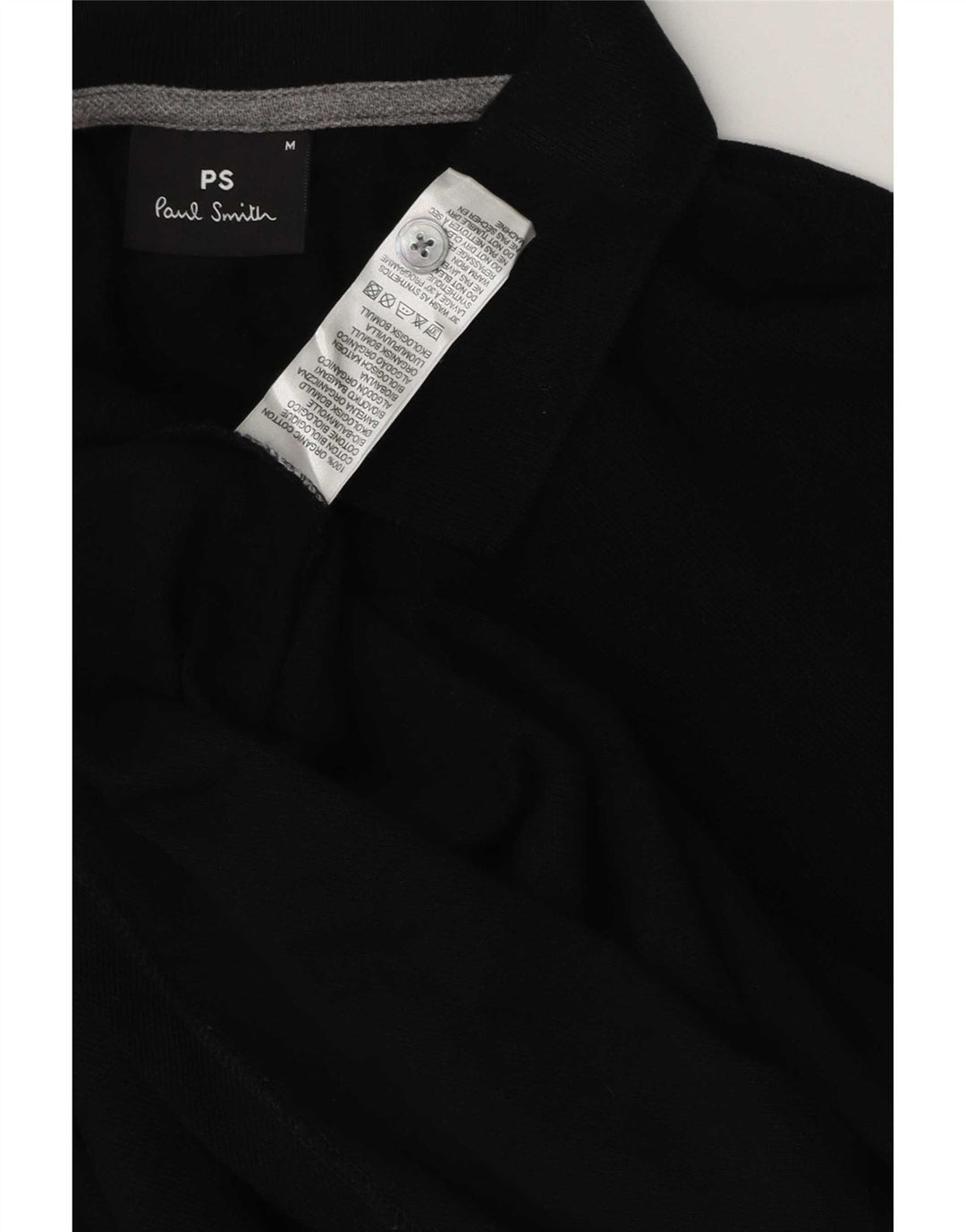 Cămașă polo cu mânecă lungă pentru bărbați Paul Smith, negru mediu