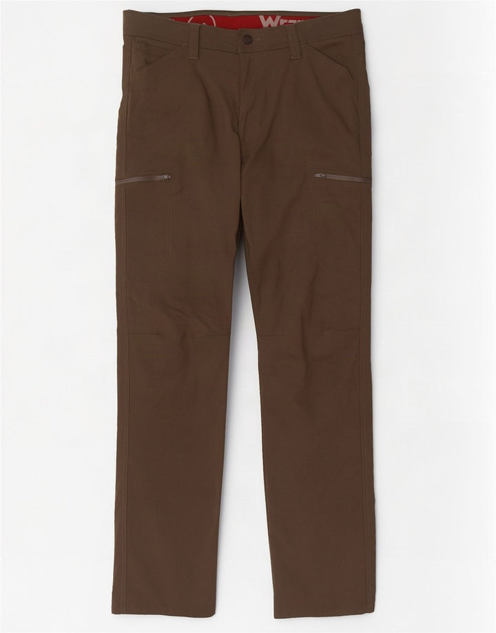 Pantaloni cargo drepti pentru bărbați Wrangler W32 L32 Kaki Nylon