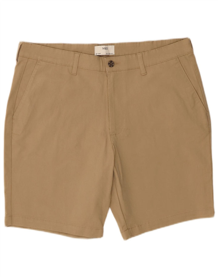 Pantaloni scurți chino pentru bărbați Marks & Spencer W36, mari, bej, bumbac