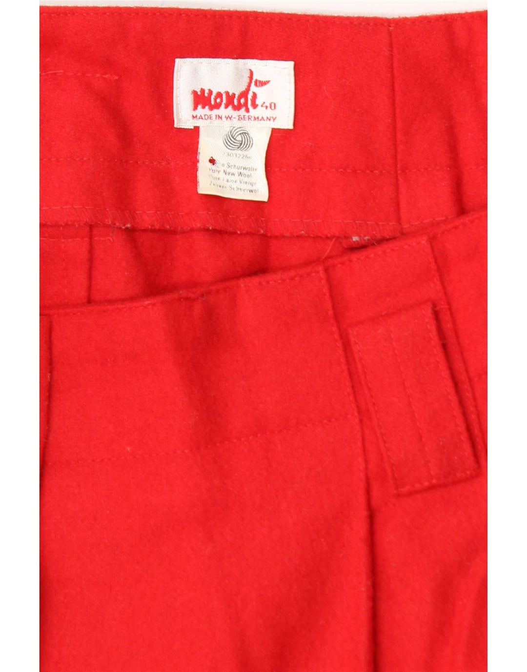 MONDI Pantaloni casual de damă cu talie înaltă, lejer, EU 40 Medium W28 L30 Roșu
